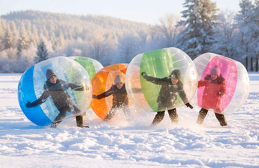 Bumper Ball Zimą - Bezpieczna Zabawa na Śniegu