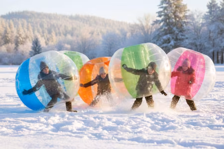 Bumper Ball Zimą - Bezpieczna Zabawa na Śniegu
